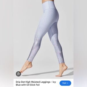 NWOT drop drop high waisted icy foil leggings beyond yoga